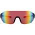 SAFETY GLASSES, BLACK FRAME, RED MIRROR LENS