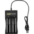 DUAL BATTERY CHARGER, USB, SUITABLE FOR LITHIUM ION BATTERY ONLY