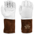 GOAT,COW SPLIT LEATHER,PIPE FITTERS WELDING GLOVE, KEVLAR THREAD, WING THUMB, EVA FOAM PADDING
