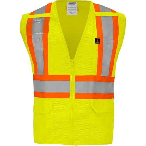 VEST LIME FR RADIO CLIP ID HOLDER XL