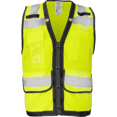 VEST LIME ID HOLDER RADIO CLIP 4XL