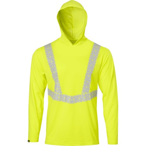 MENS LIME LONG SLEEVE HOODED TAPE LG