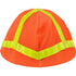 HARD HAT COVER LIME/W ORANGE TAPE