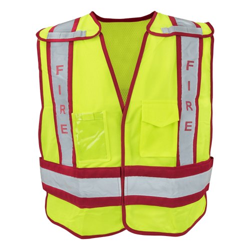 VEST RED RADIO CLIP 2XL-4XL