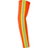 LONG COMPRESSION SLEEVE, ORANGE, TAPE, THUMBHOLE, GEL ELASTIC UPPER END