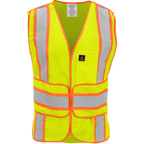 MESH VEST LIME CHEVRON FR CLASS 2 ANSI MD-XL