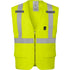 VEST LIME FR RADIO CLIP CLASS 2 ANSI 2XL