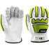 WHITE GOAT GRAIN DRIVER GLOVE A6 CUT LINER TPR IMPACT PROTECTION LG