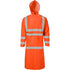 LONG COAT WITH DETACHABLE HOOD, ORANGE