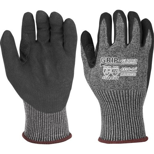 GLOVE SANDY NITRILE COATED PADDED PALM ANSI CUT A6 LG