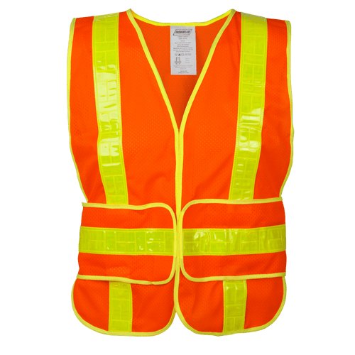CHEVRON-MESH VEST, ORANGE, CLASS 2 ANSI