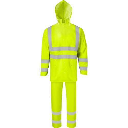 JACKET WITH DET HOOD BIB LIME GREEN SM