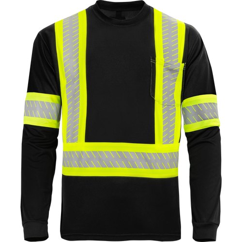 LONG SLEEVE BLACK SHIRT WITH TAPE SM