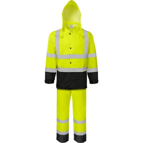 RAIN GEAR SET CLASS 3 BLK BTM 5XL