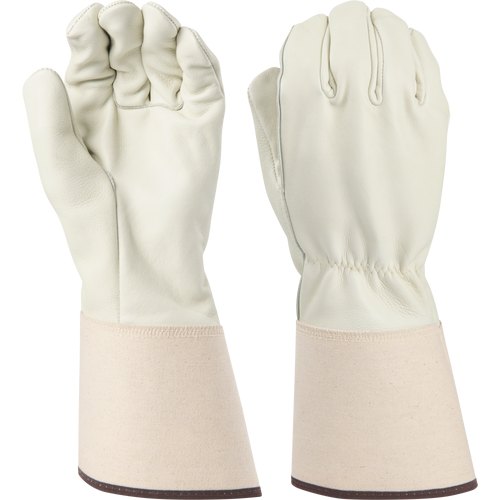 COW GRAIN DRIVER GLOVE WITH BELL SHAPED CUFF