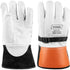 12 INCH GOAT LEATHER GLOVE PROTECTOR FITS OVER IRONWEAR 4775 4780 4785 RUBBER ELECTRICAL GLOVES SZ8