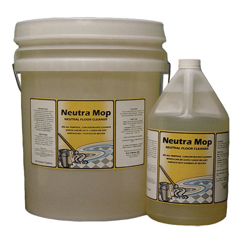 Kor Chem Neutra Mop Neutral pH Floor Cleaner  4/1 gallon; Representative Kor-Chem supplier photo of the same product type. Container size, label design, formula variant and pack quantity shown may differ; this listing's specifications apply.