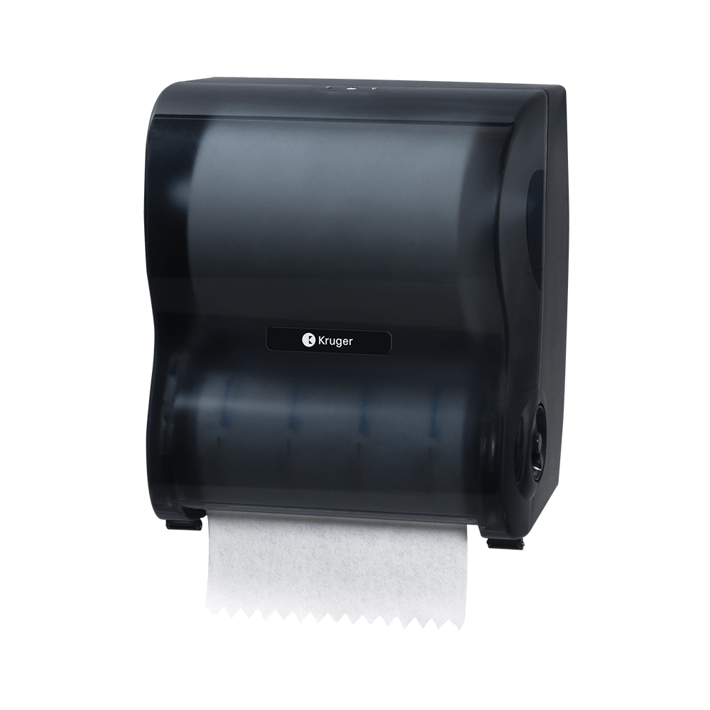 Kruger manufacturer photo for RJ-09755: Kruger Noir 10" Roll Towel Dispenser Mechanical 1 / cs. Packaging may vary; see listing specifications.