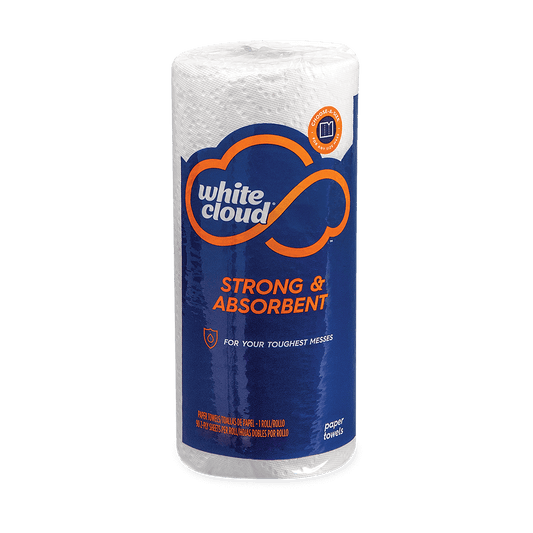 Kruger manufacturer photo for RJ-25820: Kruger White Cloud Paper Towel 11" x 5.9" 90 Select-A-Size Sheets 24 / cs. Packaging may vary; see listing specifications.