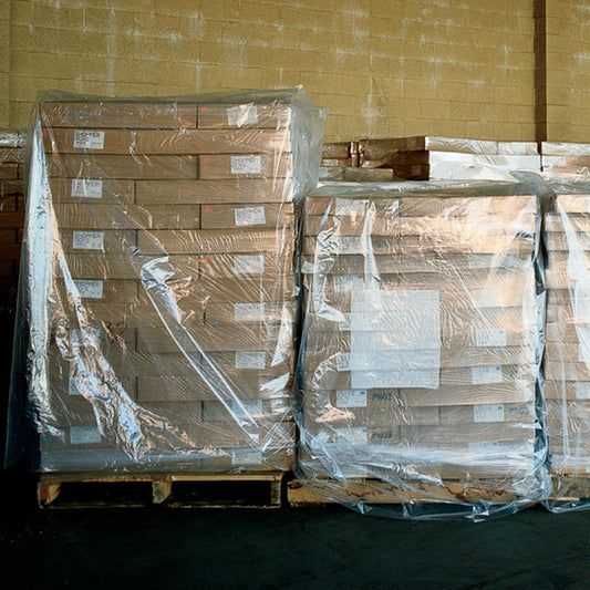 Elkay Plastics LDPE Pallet Cover 3 mil, Clear 50 / rl. Manufacturer reference photo for the listed SKU. Contents and accessories pictured are not included unless stated. Packaging and presentation may vary.