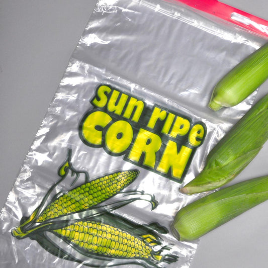 Elkay Plastics Linear Low Density Corn Bag On Plastic Header 13" x 22" + 2 LP 500 / cs. Manufacturer reference photo for the listed SKU. Contents and accessories pictured are not included unless stated. Packaging and presentation may vary.