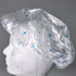 Elkay Plastics LDPE Shower Cap Clear w/ Blue Dots, 0.8 Mil 100 / cs