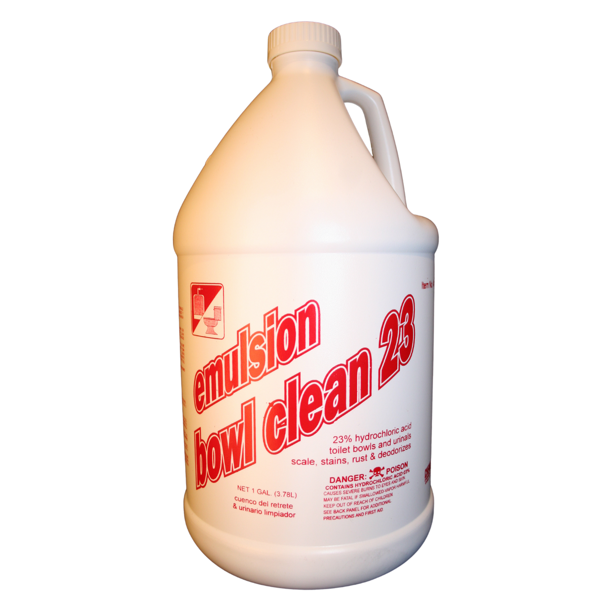 Reference image: Chemcor Emulsion Bowl Clean 23 - 4/1gal. Same product type; formula, concentration, scent, size and pack quantity may differ. The title and listed specifications describe the item offered. Follow the actual product label for use and safety directions.