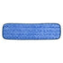 Hospeco MicroWorks Microfiber Scrubber Flat Mop Zig Zag Velcro Blue , 18" 1/dz