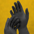 Hospeco DARK LIGHT Black Nitrile Powder Free Exam Gloves - XX-Large 900 / cs