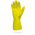 Hospeco Flocked Lined Medium Yellow Latex Glove 18 mil 1 / dz