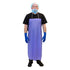 Hospeco Raw Edge Vinyl Apron w/ String Ties Blue 35" x 45" , 6 mil 12 / DZ