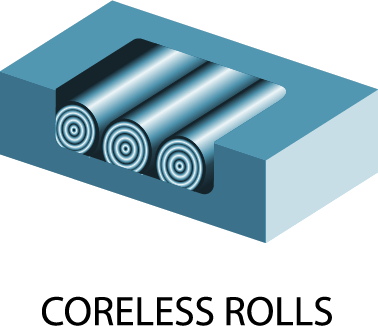 Reference image: Napco high-density coreless bag-roll illustration. The diagram is a product-type reference, not a photograph of the exact liner. Size, color, material, gauge, packaging and pack quantity may differ. The title and listed specifications describe the item offered.