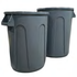 Performance Plus Round Waste Receptacle 44 Gallon , Gray 1 / ea
