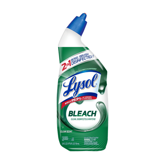 Reference image: LYSOL® Toilet Bowl Cleaner - with Bleach. Size, scent, formula, packaging and case quantity may differ. The title and listed specifications describe the item offered; follow its label for use and safety.
