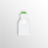 Apex Plastics Juice Bottle w/ Green Cap Attached 16 oz Clear PET 96 / cs