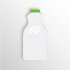 Apex Plastics Juice Bottle w/ Green Cap Attached 59 oz Clear PET 36 / cs