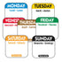 National Checking Removable Trilingual Labels Sunday, 1" x 1" 1 Roll