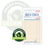 National Checking Single Copy Cardboard Guest Check 3.5" x 6.75" Salmon Shrink Pack Med 50 / 50 cs