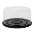 Novolex - Pactiv 9" Black Cake Base w/5" Smooth Dome Fits 8" Cake 100 / cs