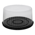 Novolex - Pactiv 9" Black Cake Base w/5" Fluted Dome Fits 8" Cake 100 / cs