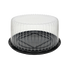 Novolex - Pactiv 10" Black Cake Base Fits 9" Cake 5" Tall Fluted Dome 50 / cs