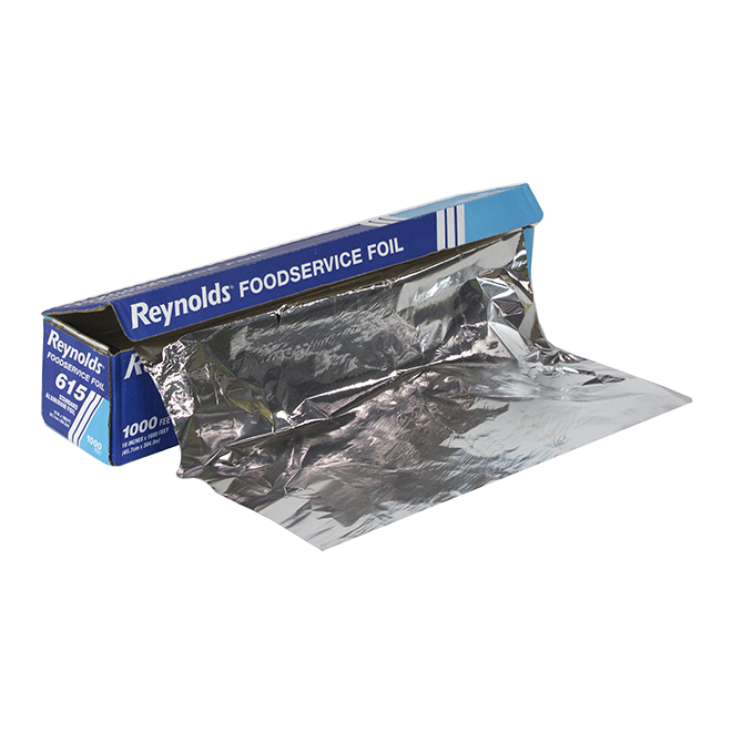 Novolex - Pactiv Reynolds Standard Roll Aluminum Foil 18" x 1000' 1 / cs; official manufacturer photograph for 615