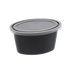 Novolex - Pactiv 3oz Black Ellipso Portion Cup w/clear lid 500 / cs