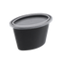 Novolex - Pactiv 4oz Black Ellipso Portion Cup w/ Clear Lid Combo 500 / cs