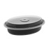 Novolex - Pactiv 12oz VERSAtainer Black Base - Oval Shape - 150 / cs
