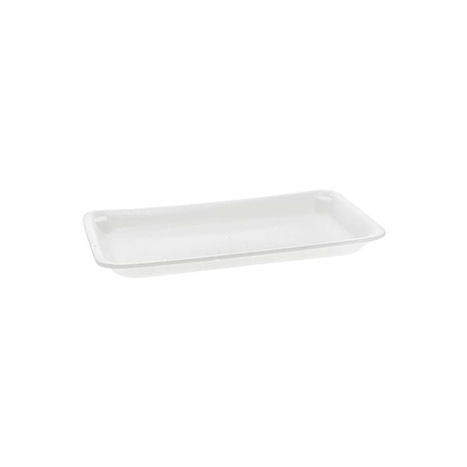 Novolex - Pactiv 10PX White Supermarket Tray 10.88" x 5.88" x 1.06" 400 / cs; official manufacturer photograph for XTR1010P0000