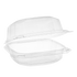 Novolex - Pactiv Hinged Sandwich Container 6.15" x 5.8" x 3" Clear APET 400 / cs