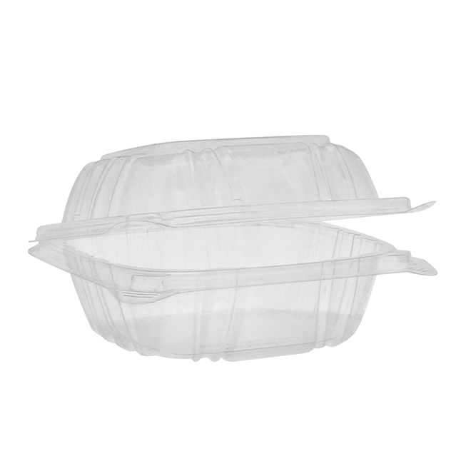 Novolex - Pactiv Sensation Hinged Lid Container 5", Clear 375 / cs; official manufacturer photograph for YCI820500000