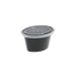 Novolex - Pactiv 1oz Black Ellipso Portion Cup w/ Clear Lid Combo PP 1000 / cs