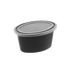 Novolex - Pactiv 2oz Black Ellipso Portion Cup w/clear lid 1000 / cs